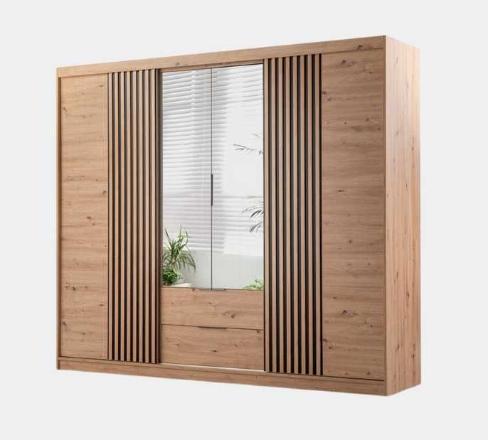 (szuflady,lustro,lamele,250x213x60) Szafa Majorka Darmowa dostawa