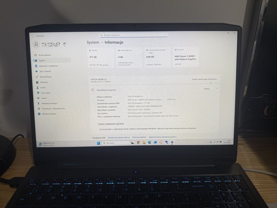 Laptop Lenovo IdeaPad 3-15ARH Gaming