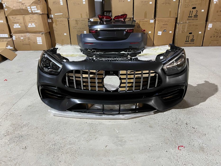 W213 рестайлінг комплект фара кришка багажника гриль стоп захист