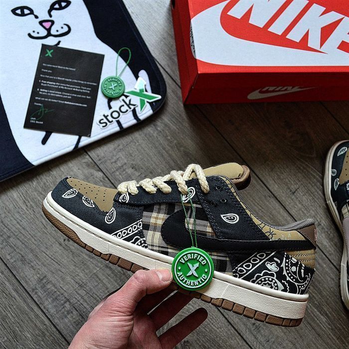Мужские кроссовки Travis Scott x Nike SB Dunk Low 'Cactus Jack' 40-45