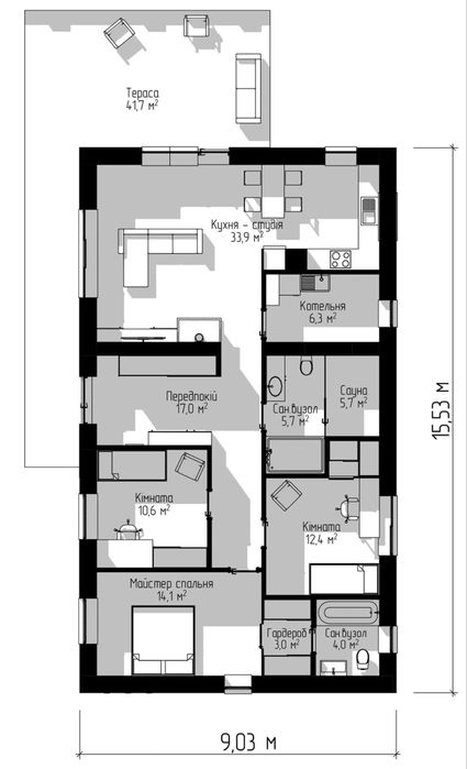 Новий кирпичний будинок 110 м² . Готовий до внутрішнього оздоблення