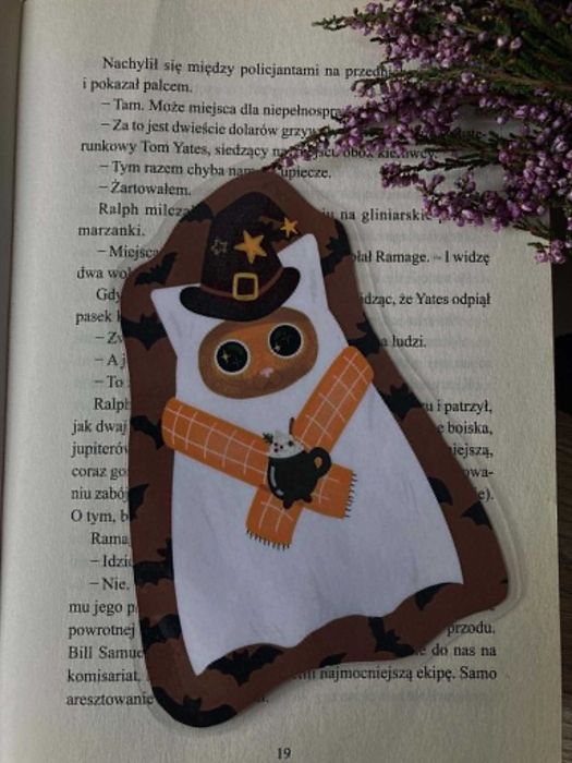 Autorskie zakładki do książki - klimat jesienny, halloween