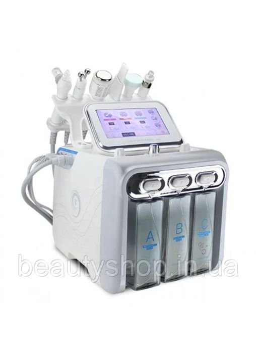 Аппарат гидропилинга H2O2 6 в 1: Микротоки, Криотерапия, RF, скрабер