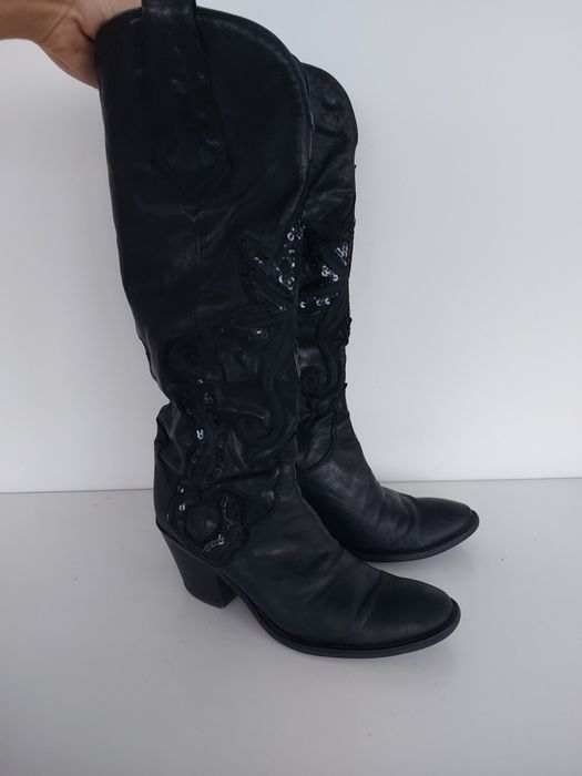 Buty damskie kozaki skórzane Janet & Janet rozmiar 36