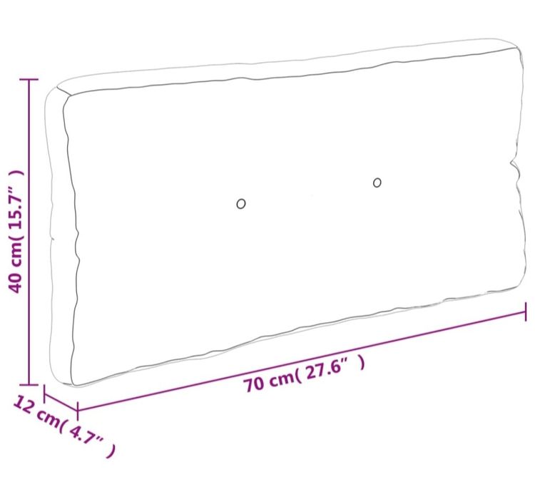 Poduszka na paletę 70x40x12 antracyt 360579