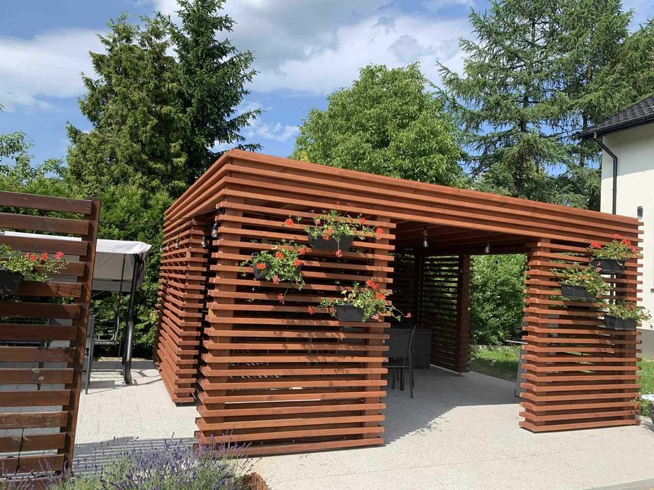 Nowoczesna Altanka ogrodowa "GAWRON" - 4x4m - Wiaty/Garaże/Domki