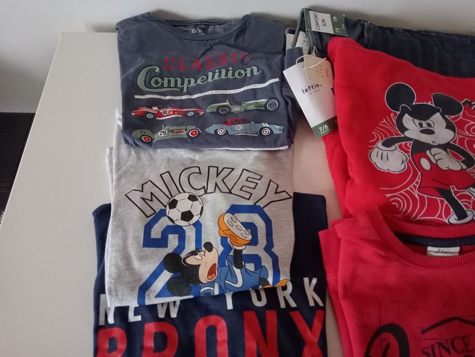 Lote de sweat , t shirt, calças de ganga 7/8 anos, Zippy