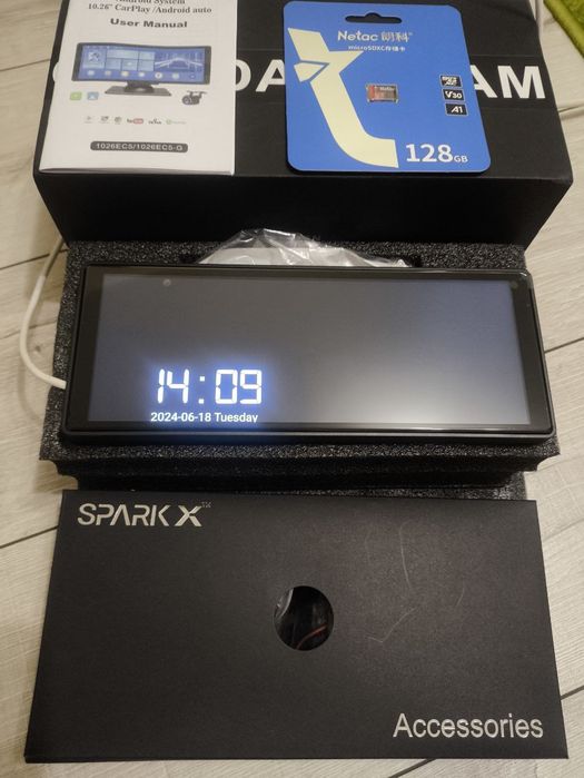 Видеорегистратор JBE EC5, WiFi, монитор Android 13, GPS, Android Auto