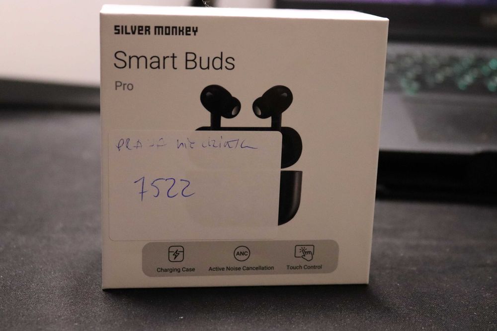 Słuchawki bezprzewodowe dokanałowe Silver Monkey Smart Buds Pro (7522)