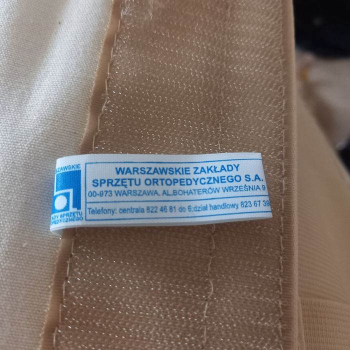 Gorset ortopededyczny regulowany na rzep M