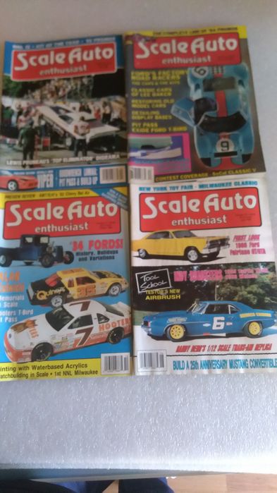 Antigas Revistas de carros miniaturas -scale auto enthusiast - Anos 90