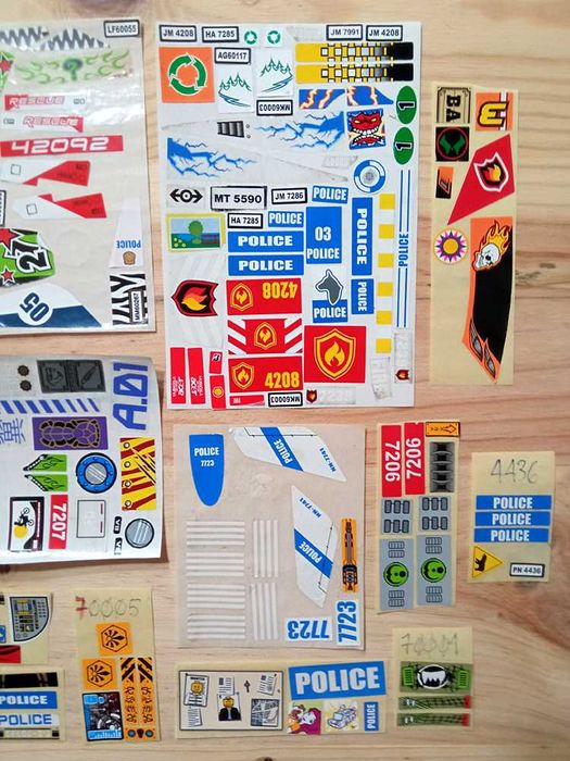 Autocolantes Originais Para Peças Lego