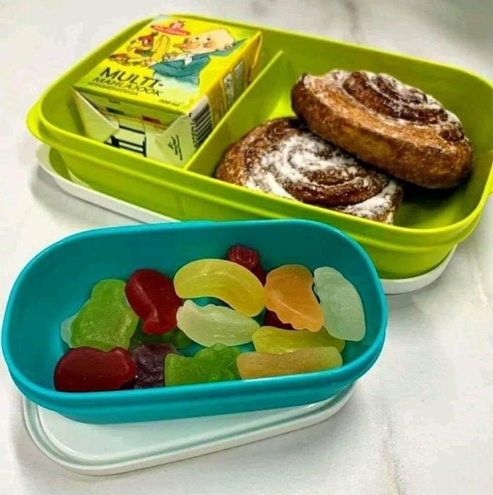 Caixa Snack Divisórias + Caixa Sobremesa Tupperware