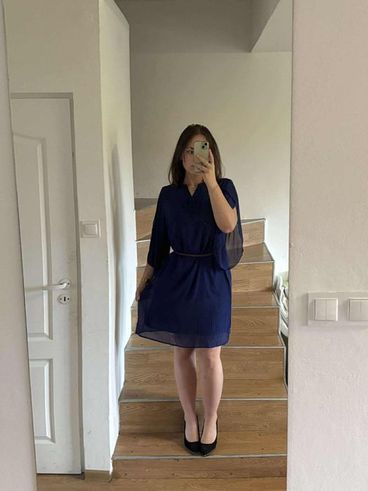 NOWA! Granatowa sukienka Noirelle