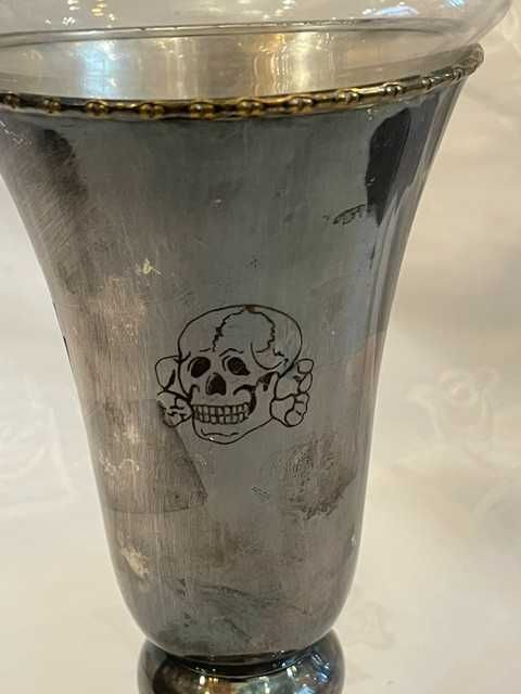 Posrebrzany Kielich Oficerski Totenkopf – III Rzesza