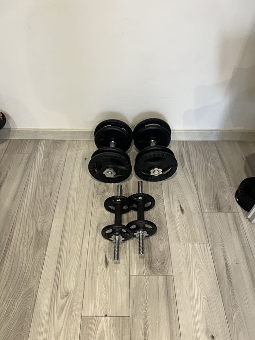 Hantle Stalowe 63 KG – Profesjonalny Zestaw + Gryfy | Mega Stan
