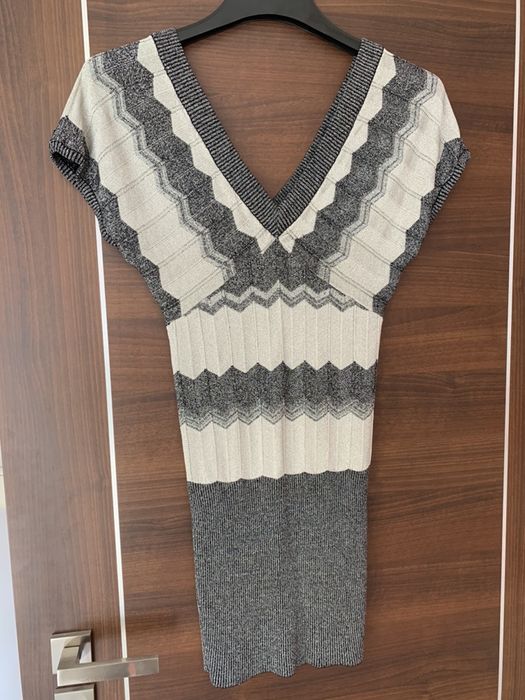 Bluzka tunika Reserved S srebrna lureks