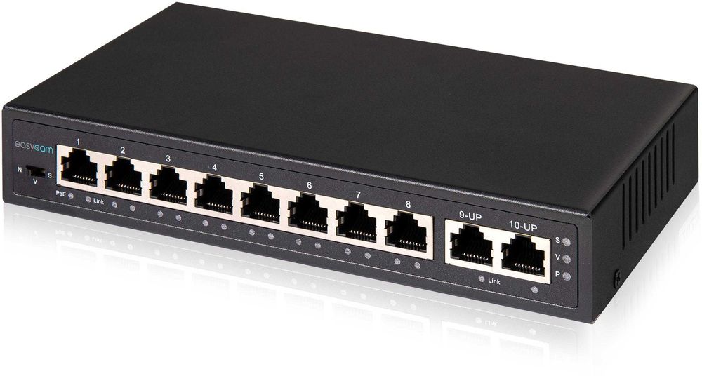 Switch PoE EasyCam 8FE x POE + 2FE UPLINK 96W Eltrox Warszawa Targówek