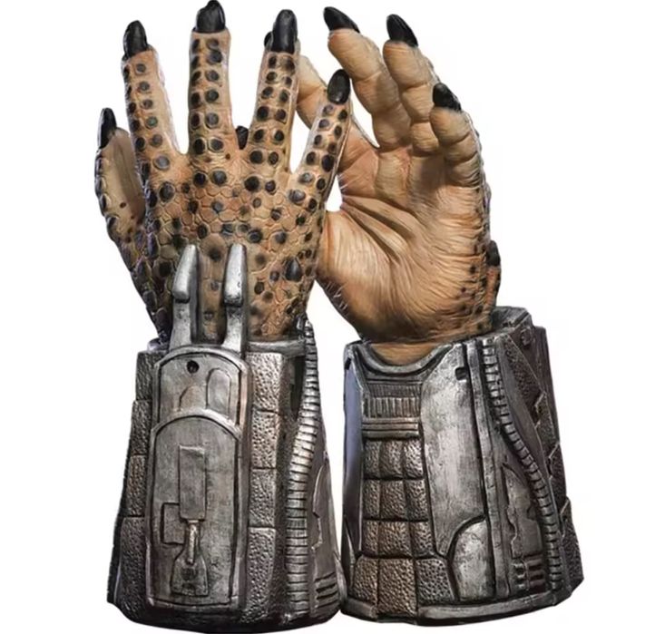 Drapieznik Cosplay rekawiczki lateksowe i maska Halloween na impreze