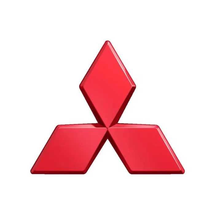 Емблема Mitsubishi на капот/решітку/багажник/руль (пластик,на скотчі)