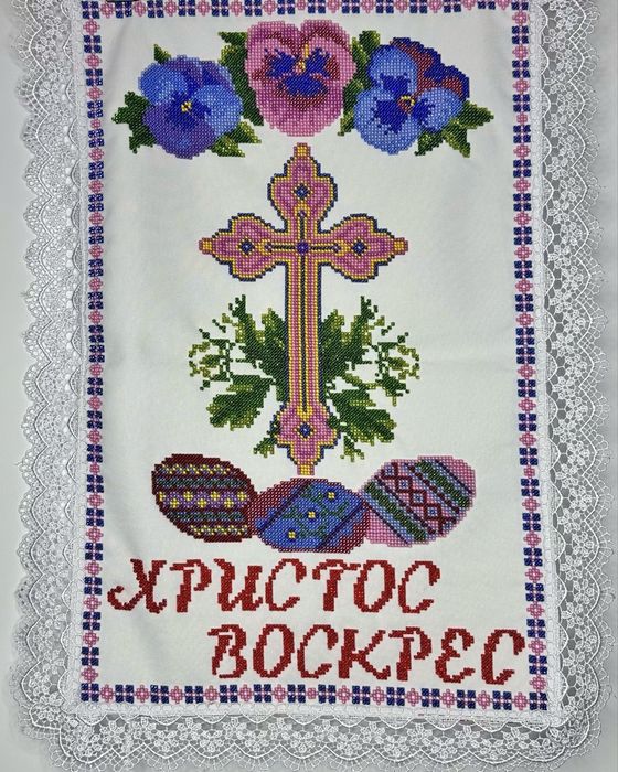 НОВИНКА! Вишитий з бісеру Великодній рушник