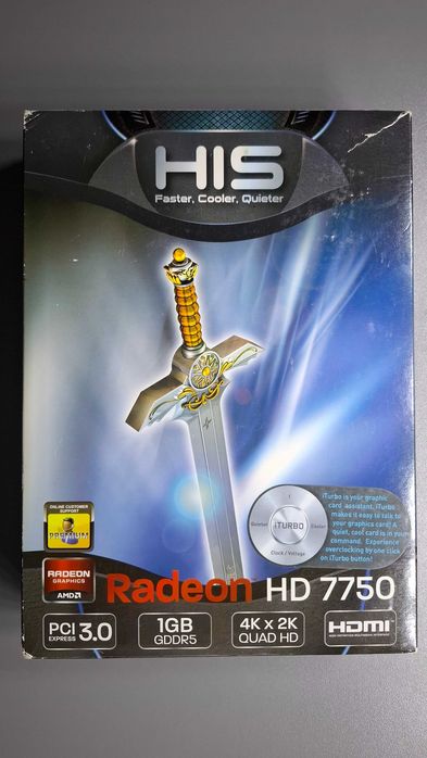 Відеокарта HIS 7750 1GB GDDR5 PCI-E DVI/HDMI/VGA (H775FN1G)
