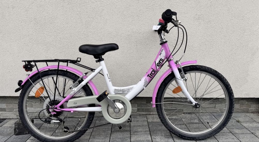 Super stan! Rower Travers koła 20” dla dziewczynki ok. 4-7 lat
