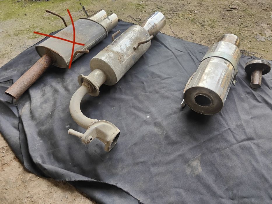 Прямоточные глушителя 3 шт