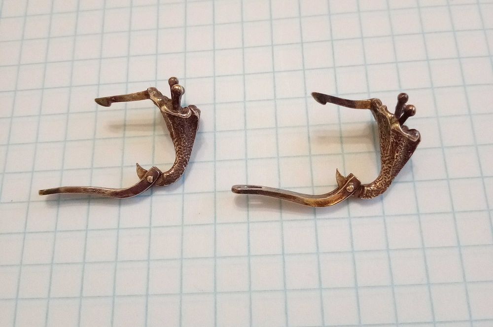 Вінтажні сережки Лілія Срібло позолочене 925 проба. СРСР