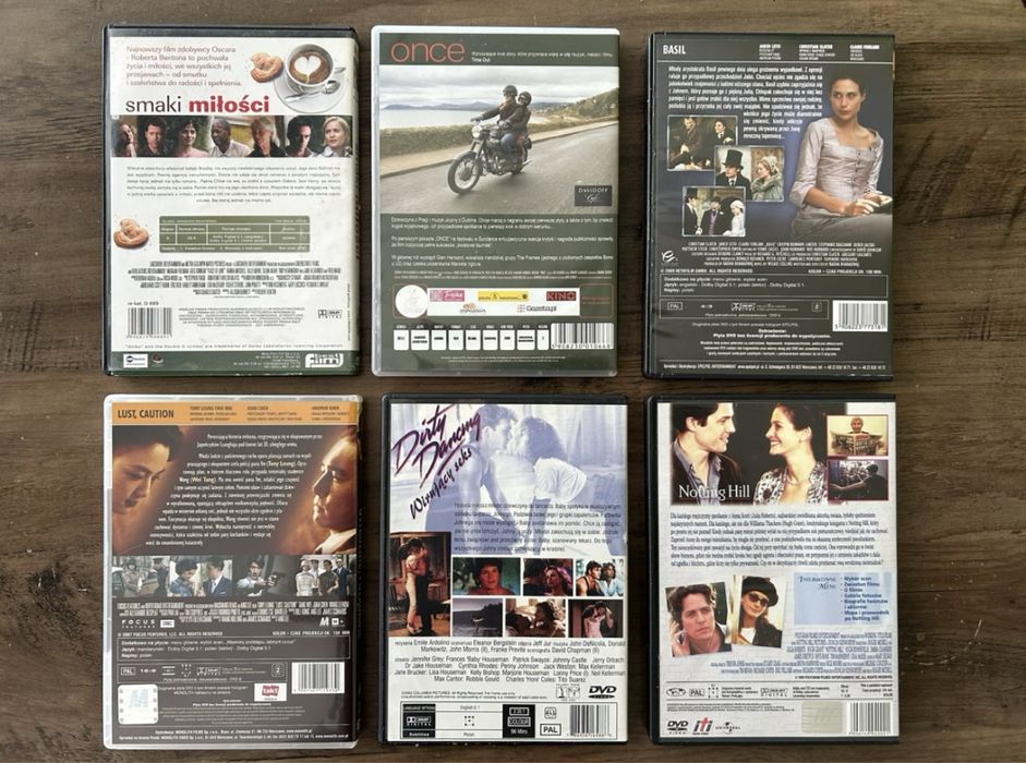 Zestaw 6 filmow dvd