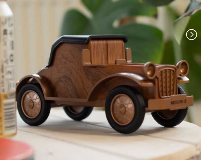 Carro Vintage com Altifalante e  Suporte Para Telemóvel