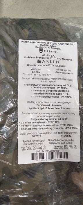 Ubranie ochronne goretex 128Z