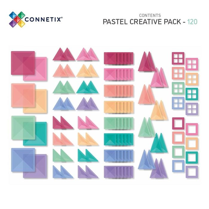 Connetix - Klocki magnetyczne Pastel Creative pack - 120 el.