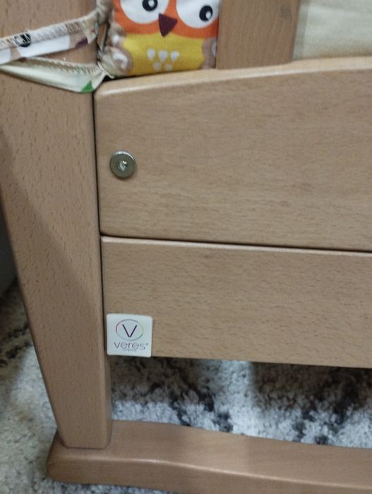 Кроватка Верес дерев'яна (бук)+ комплект постільної білизни.