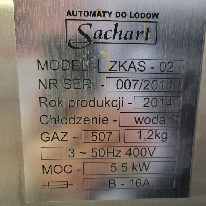 Maszyna do lodów Świderków Amerykańskich Sachart