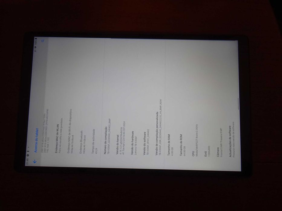 Tablet Lenovo M10 HD + Capa Folio - 4GB+64GB