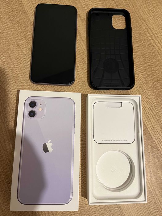 Fioletowy iPhone 11 128 GB super stan bateria 86%