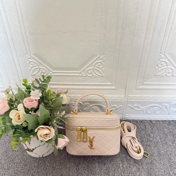 Torebka kuferek YSL Saint laurent beżowy
