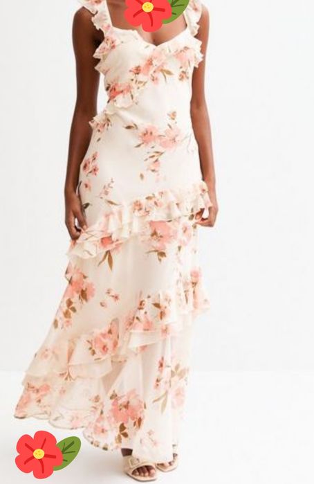 Sukienka maxi z falbanami nowa z metką