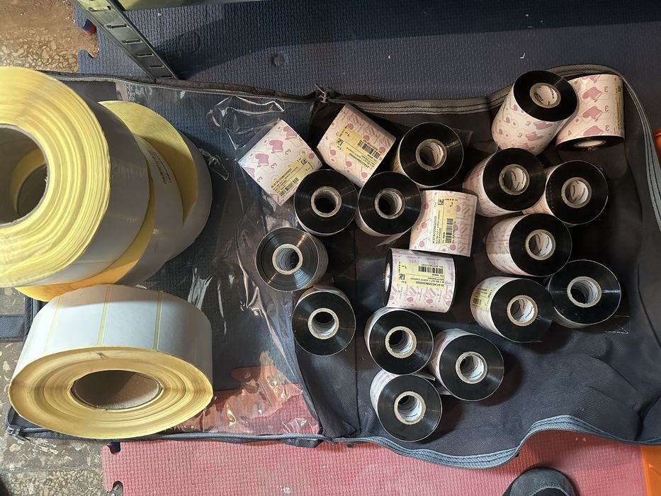 Taśmy barwiące (ribbon) do drukarek etykiet – 19 szt.