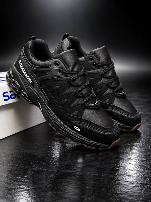 Чоловічі осінні кросівки Salomon чорні 40-46 універсальна модель мужские кроссовки саломон чорные осенние для мужчин в наличии