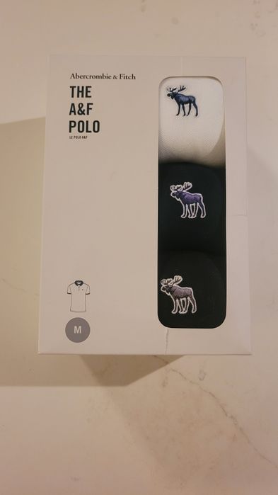 Nowe koszulki M Abercrombie & Fitch Polo 3pack Premium