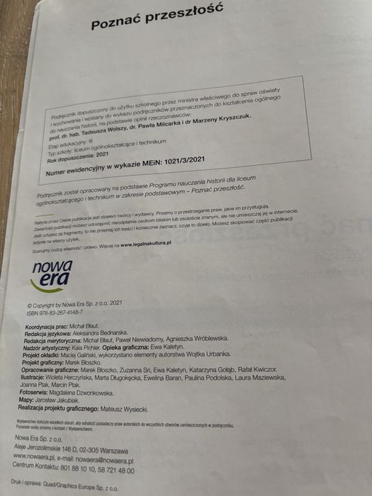 Poznać przeszlość 3 podręcznik nowa era