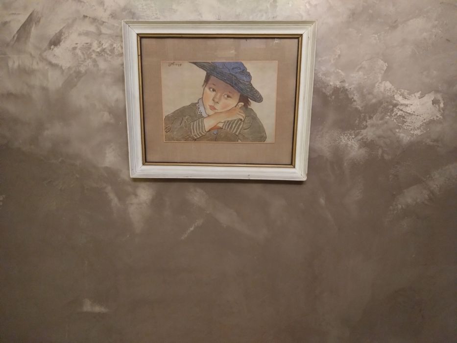 Portret dziewczynki w niebieskim kapeluszu Stanisława Wyspia