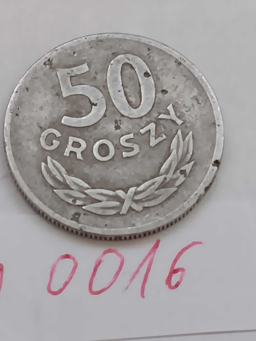 M0016,  stara moneta starocie 50 groszy 1957 Polska