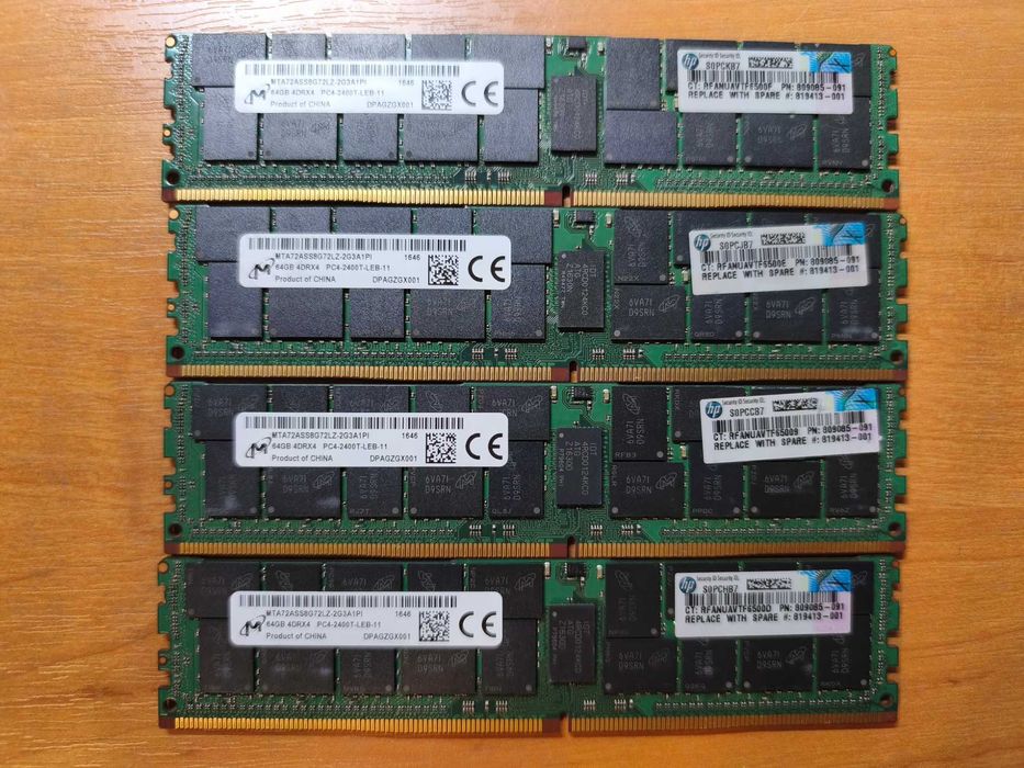 Micron 64GB ECC DDR4 2400 PC4-19200 Reg серверная