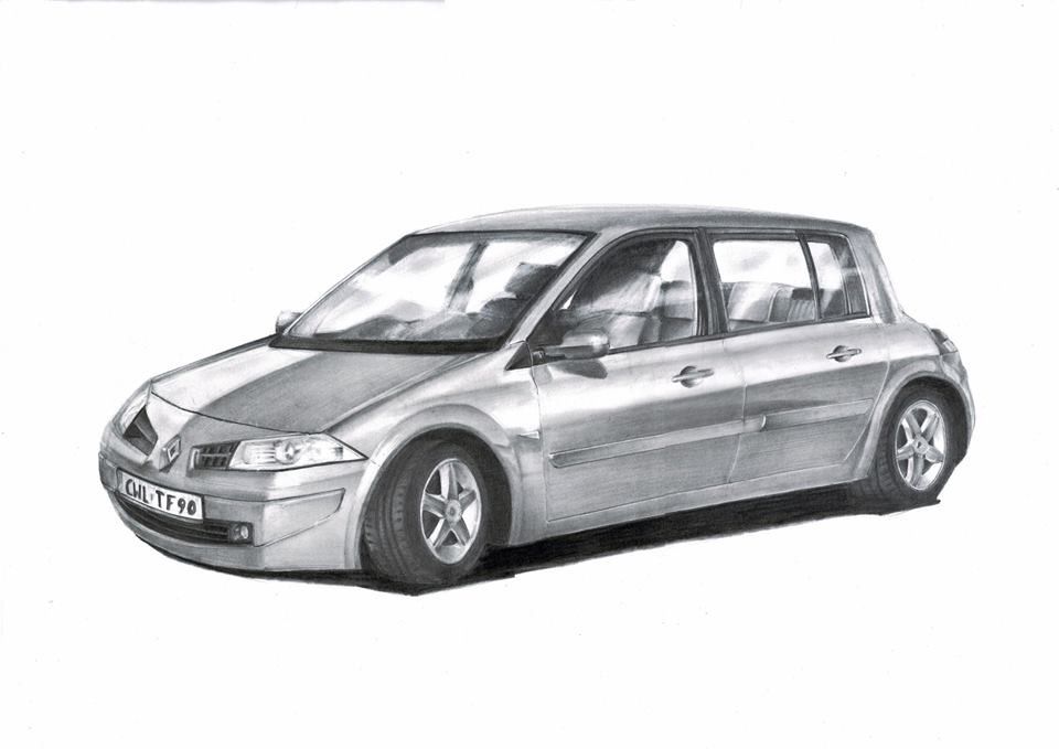 Rysowanie samochodów PREZENT dowolny format rysunek samochód szkic