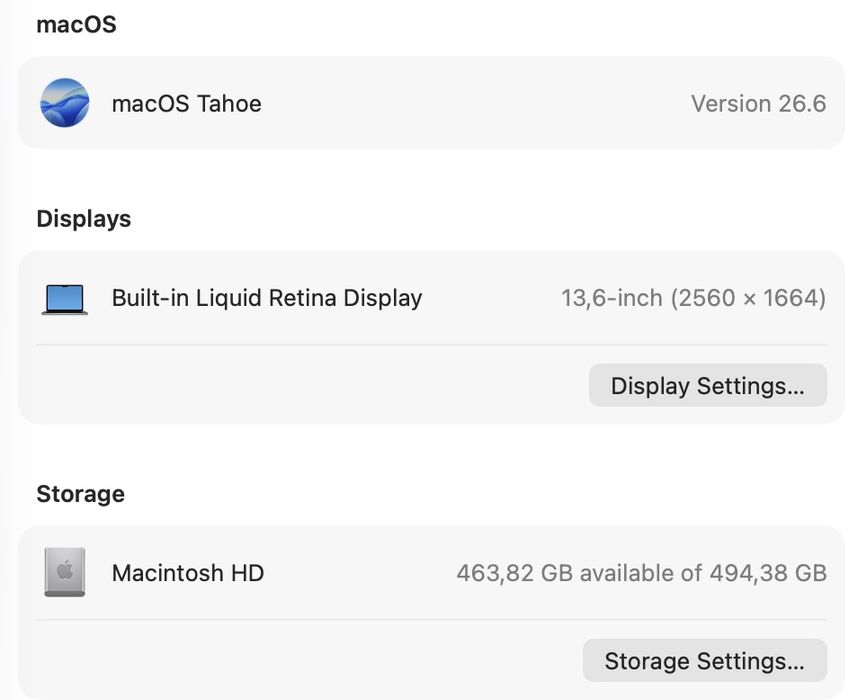 MacBook Air 13 2022 M2 16GB 512GB SSD Gray 86%