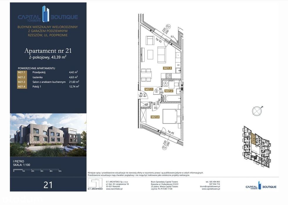 2 Pokojowe mieszkanie Centrum Podpromie Garaż Komórka Lokatorska