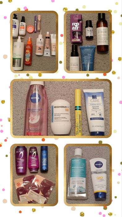Zestaw kosmetyków szampon farba krem  serum tonik nivea tołpa elseve